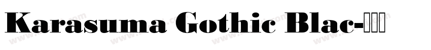 Karasuma Gothic Blac字体转换